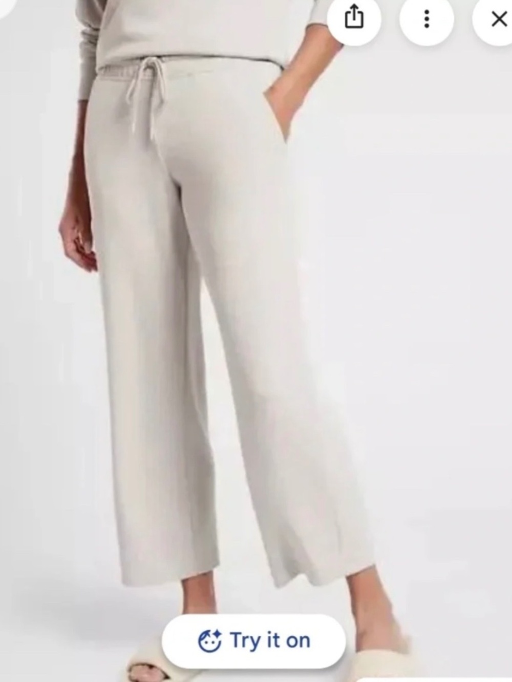 ATHLETA SEASOFT STRAIGHT PANT sz M Tall Abalone Grey
